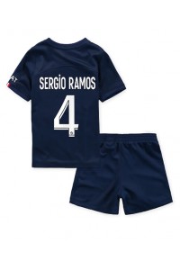 Paris Saint-Germain Sergio Ramos #4 Babyklær Hjemme Fotballdrakt til barn 2022-23 Korte ermer (+ Korte bukser)